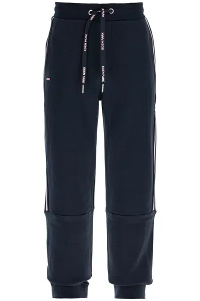 Eden Park Contrast Band Joggers With Eight In Blue