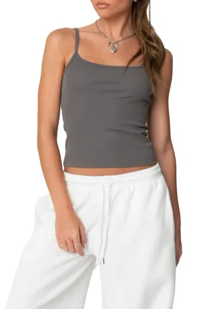 Edikted Deanna Cotton Tank In Gray