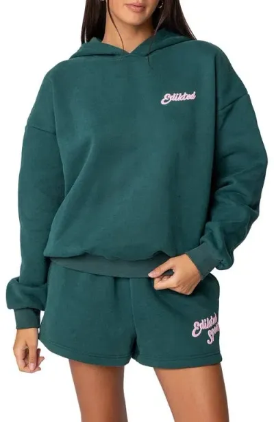 Edikted So Sporty Hoodie In Green