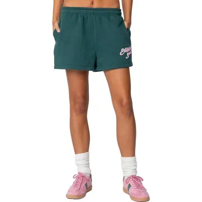 Edikted So Sporty Sweat Shorts In Green