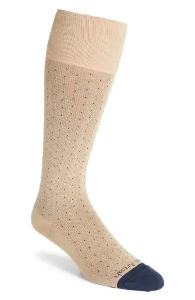 Edward Armah Dot Mélange Compression Dress Socks In Neutral