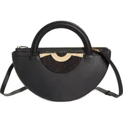 Eilaf X-large Medani Leather Crossbody Bag In Black