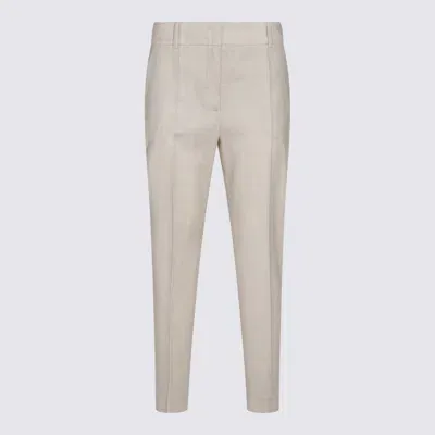 Eleventy Beige Wool Pants In Multicolor