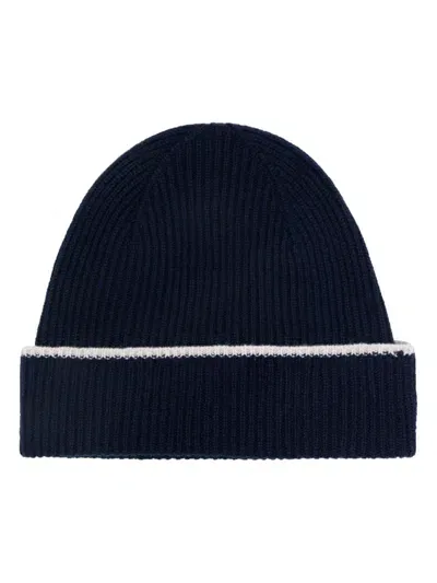 Eleventy Cashmere Beanie Hat In Blue