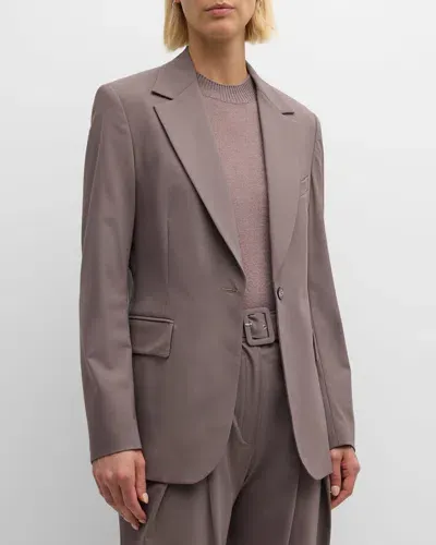 Eleventy Single-button Virgin Wool Blazer In Mauve