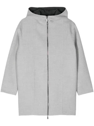 Eleventy Wool Coat In Grey