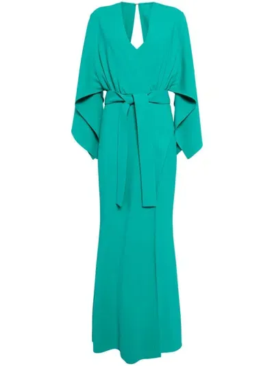 Elie Saab Cady Maxi Dress In Green