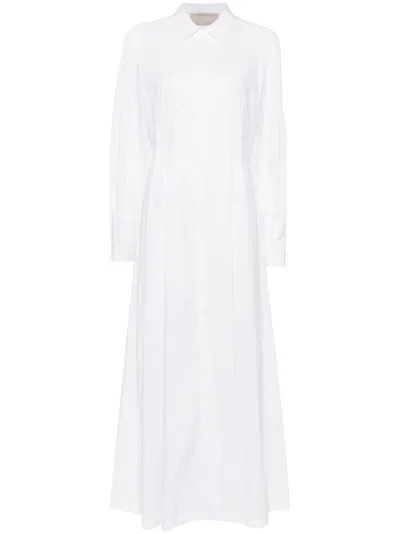 Elie Saab Classic Collar Dresses In White