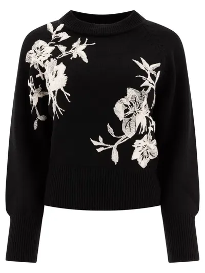 Elie Saab Embellished Sweater In Black