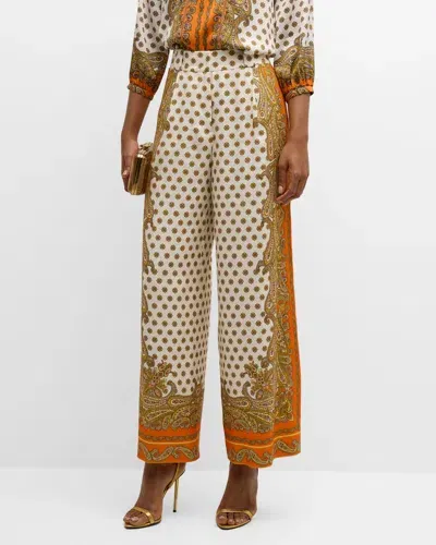 Elie Tahari The Karter High-rise Paisley-print Pants In Sun Paisley Print