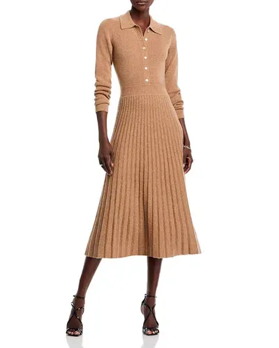 Elie Tahari The Penny Cashmere Sweater Dress In Saddle