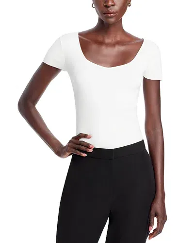 Elie Tahari Women's The Valentina Rib-knit Top In Sky White