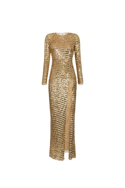 Elisabetta Franchi Dress In Gold