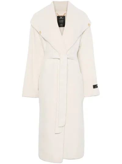 Elisabetta Franchi Faux-fur Coat In Lattice