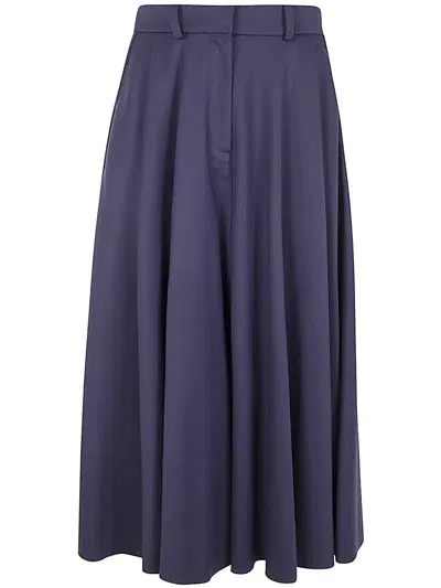 Elisabetta Franchi Long Skirt In Blue