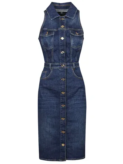 Elisabetta Franchi Sleeveless Dress  In Blue