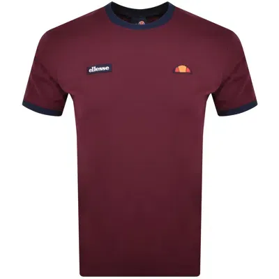 Ellesse Ferdorini T Shirt Burgundy