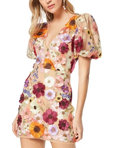 Elliatt Rosalind Floral Applique Mini Dress In Multi