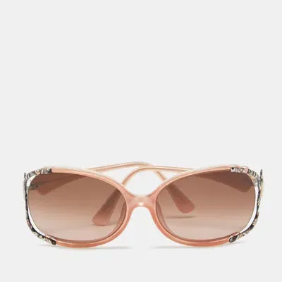 Pre-owned Emilio Pucci Orange Ep608s Logo Oversized Sunglasses