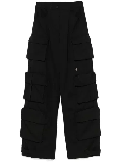 Emporio Armani Gabardine Cargo Pants In Black