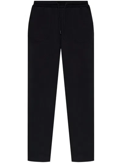 Emporio Armani Logo-appliqué Track Pants In Black