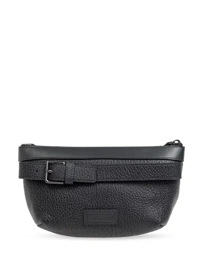 Emporio Armani Logo-appliqué Belt Bag In Black