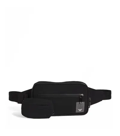 Emporio Armani Logo-patch Belt Bag In Black