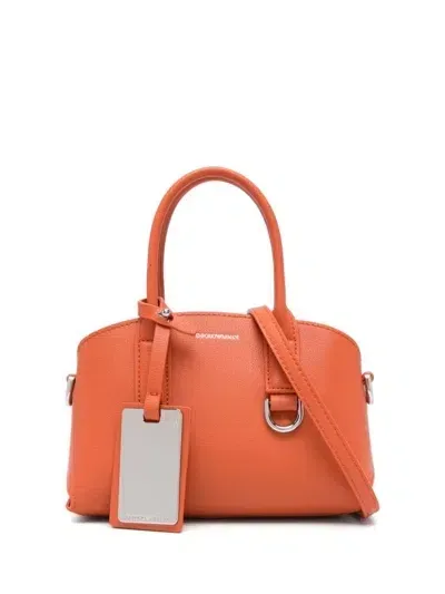 Emporio Armani Logo-print Mini Bag In Orange