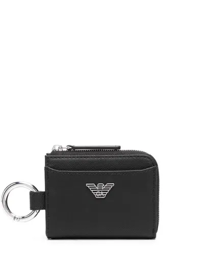 Emporio Armani Man`s Compact Wallet Accessories In Black