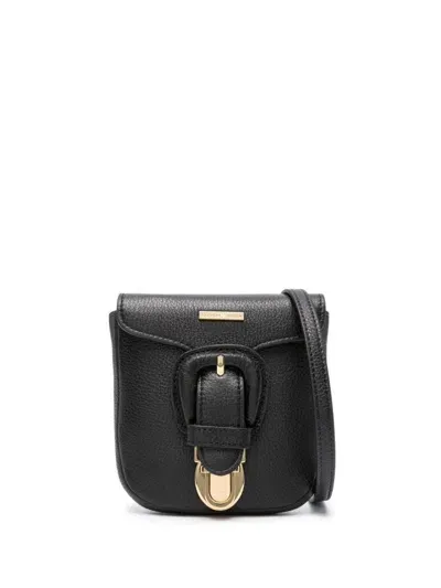 Emporio Armani Logo-plaque Leather Belt Bag In Black