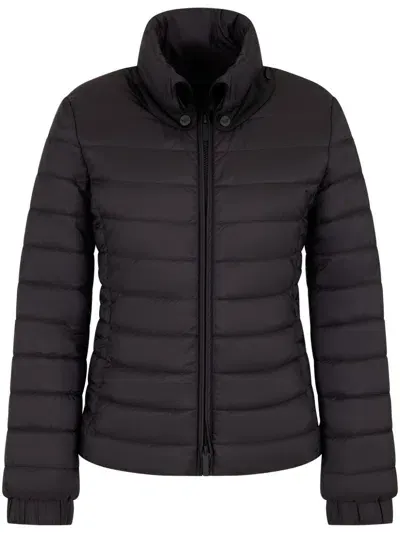 Emporio Armani Quilted Puffer Jacket In Black