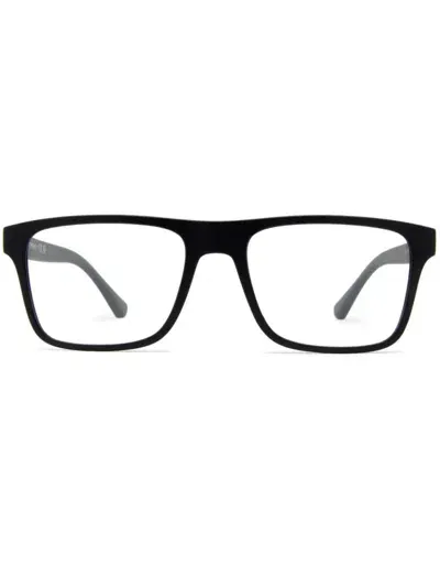 Emporio Armani Rectangle-frame Glasses In Black