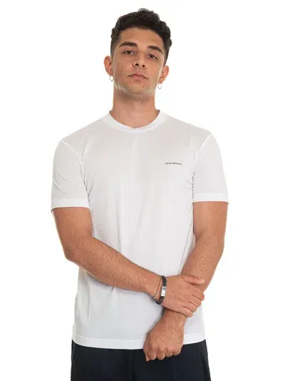 Emporio Armani Round-necked T-shirt In White