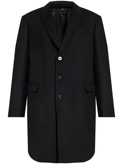 Emporio Armani Single-breasted Coat In Black