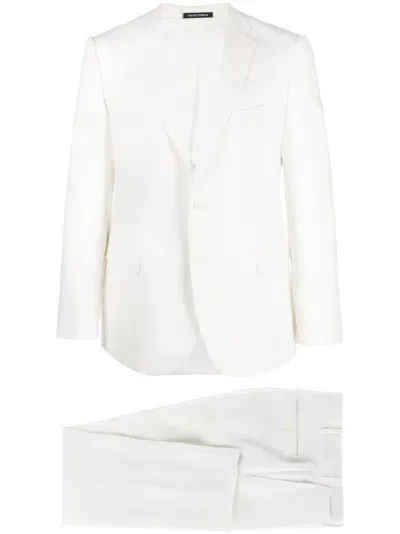 Emporio Armani Single Breasted Suit In White