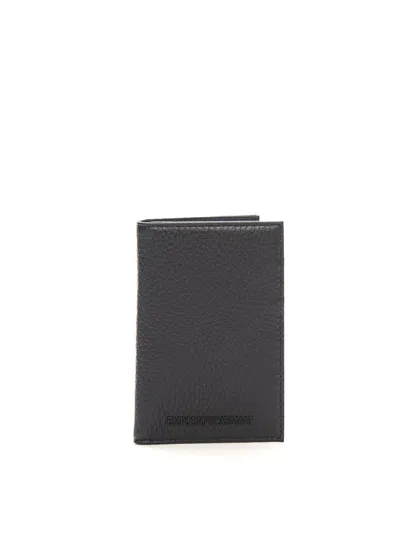 Emporio Armani Vertical Wallet In Black