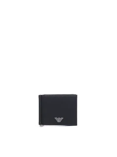 Emporio Armani Wallets In Black