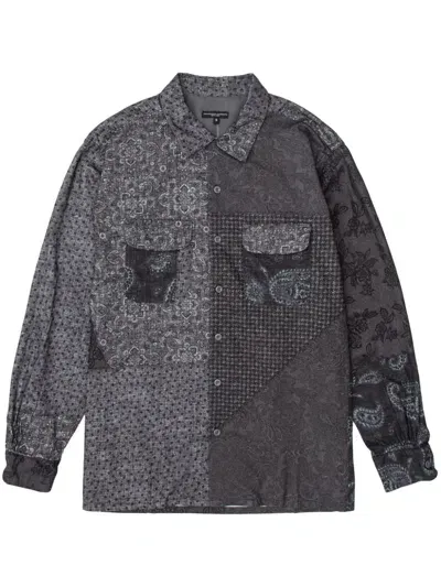 Engineered Garments Patchwork Cotton Shirt In Black