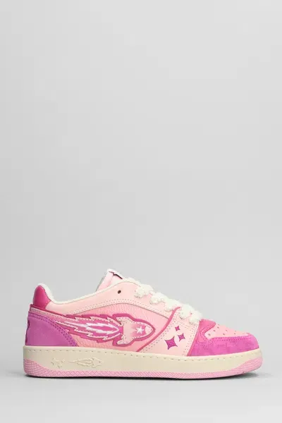 Enterprise Japan Ej Egg Rocket Leather Sneakers In Pink