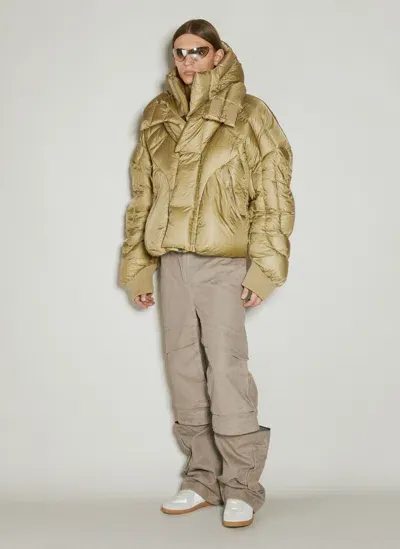 Entire Studios Xm Puffer Down Jacket In Gold