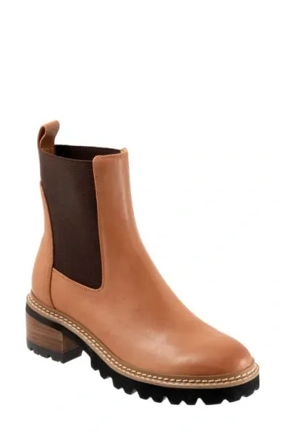 Eos Footwear Linear Chelsea Boot In Brandy