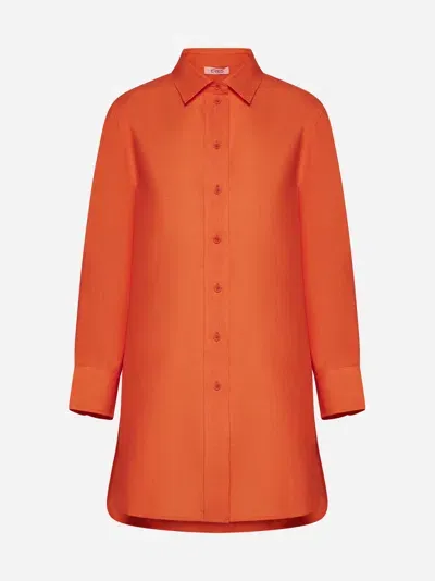 Eres Mignonette Linen Shirt In Orange