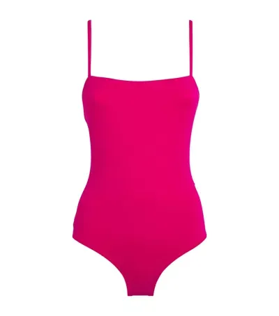 Eres Square-neck Aquarelle Swimsuit In Pink