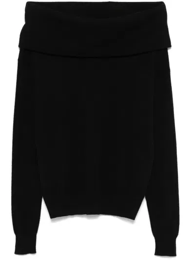 Eric Bompard Cowl-neck Sweater In Schwarz