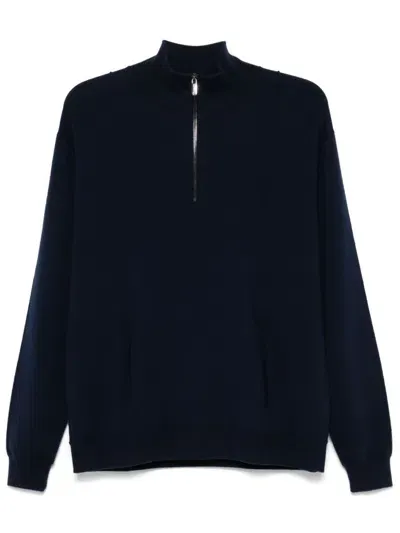 Eric Bompard Double-faced Jumper In Blue