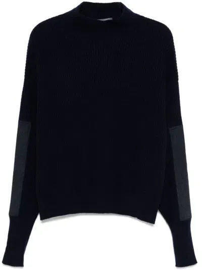 Eric Bompard Elbow-patches Sweater In 蓝色