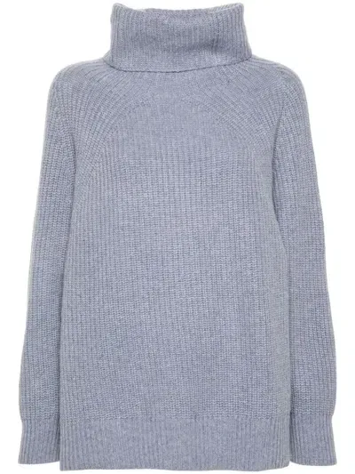 Eric Bompard Turtleneck Sweater In Grey