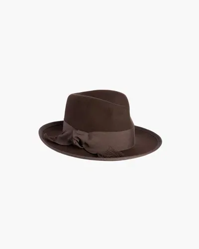 Eric Javits Tyler Fedora Hat For Men In Brown