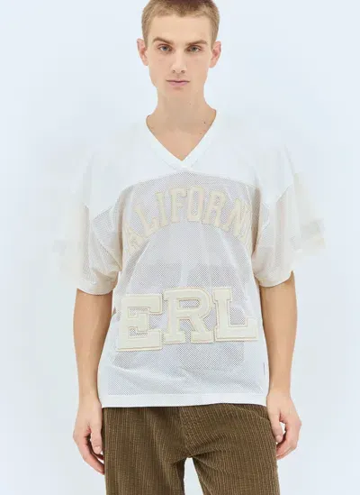 Erl 76 Football Jersey In Beige