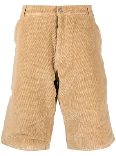 Erl Corduroy Shorts In Neutrals